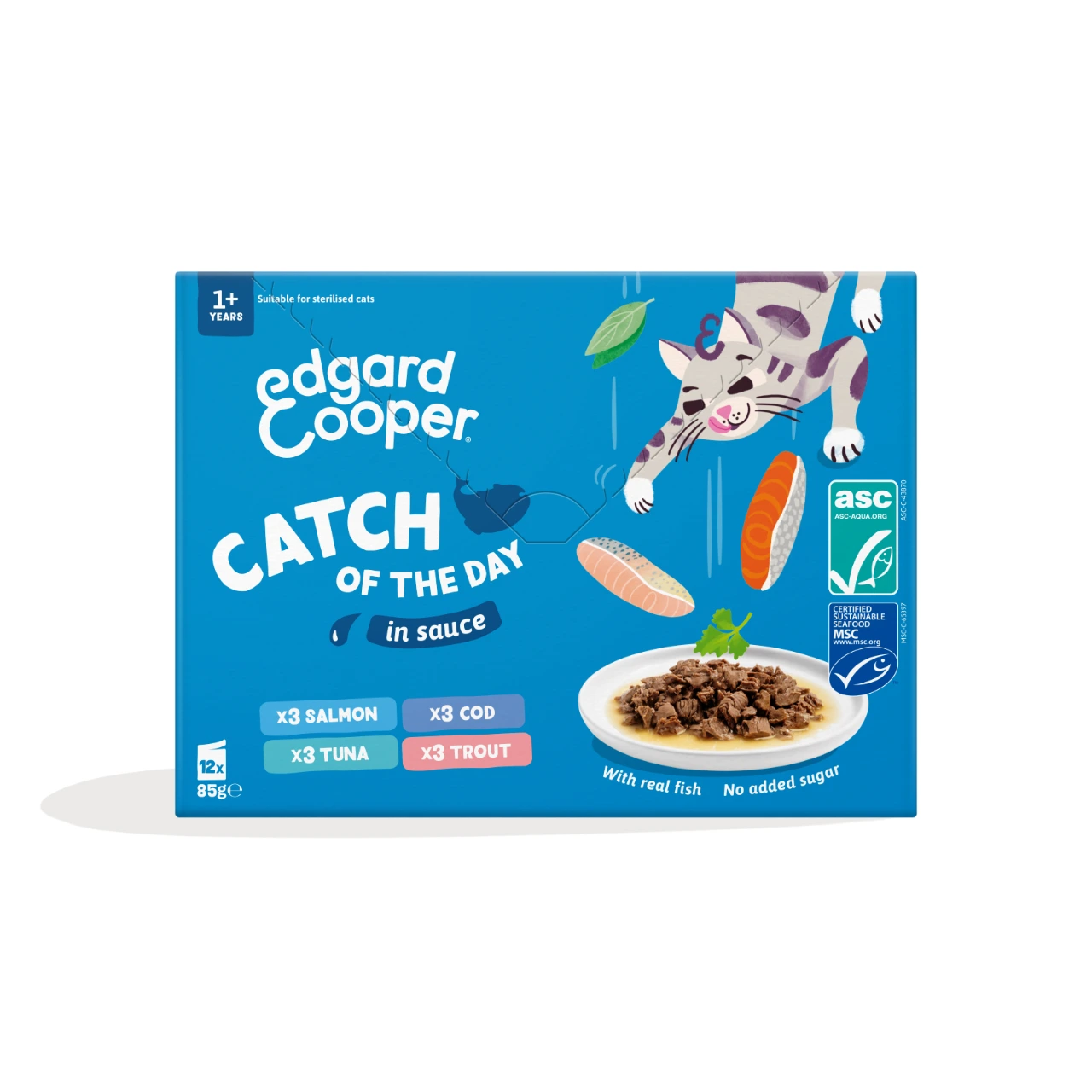 Edgard & Cooper Katch of the Day vådfoder til kat 12 x 85 g